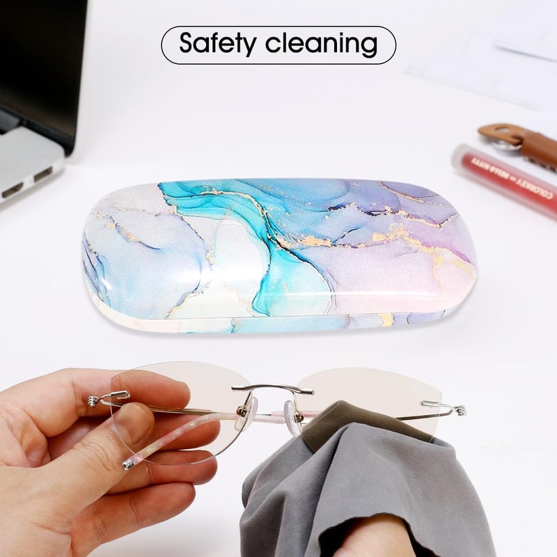PERFECTSIGHT Store Hard Shell Eyeglasses Case, PU Leather Protective Glasses Case, Cute Eyeglass Case for Women Men Girls - Image 4
